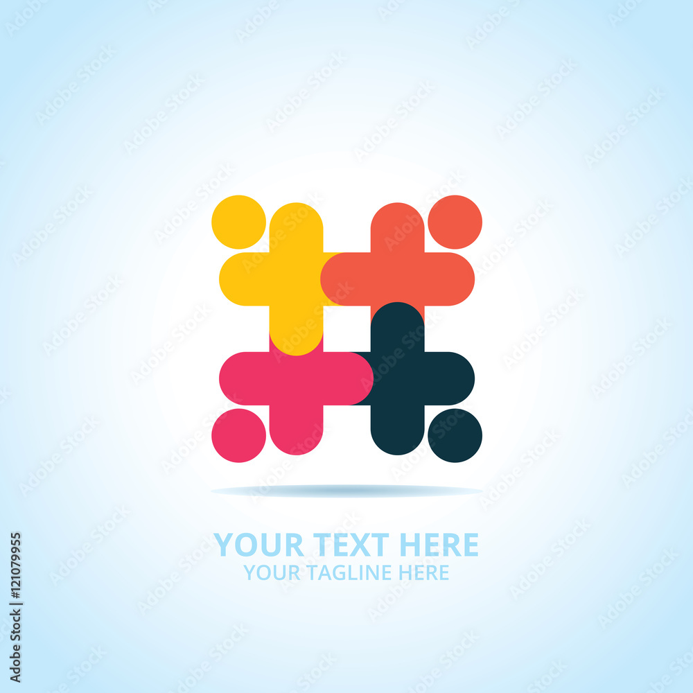Abstract community logo, design concept, emblem, icon, flat logotype element for template.
Abstract community logo, design concept, emblem, icon, flat logotype element for template.