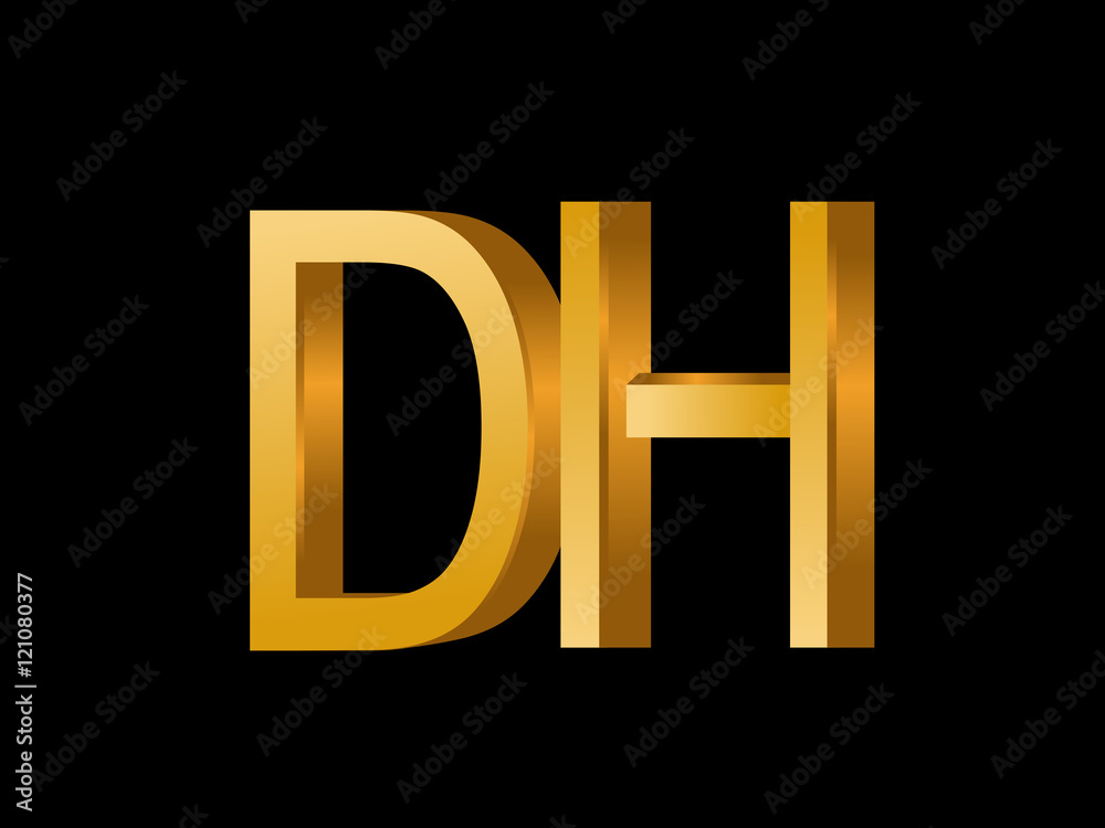 Fototapeta premium DH Initial Logo for your startup venture
