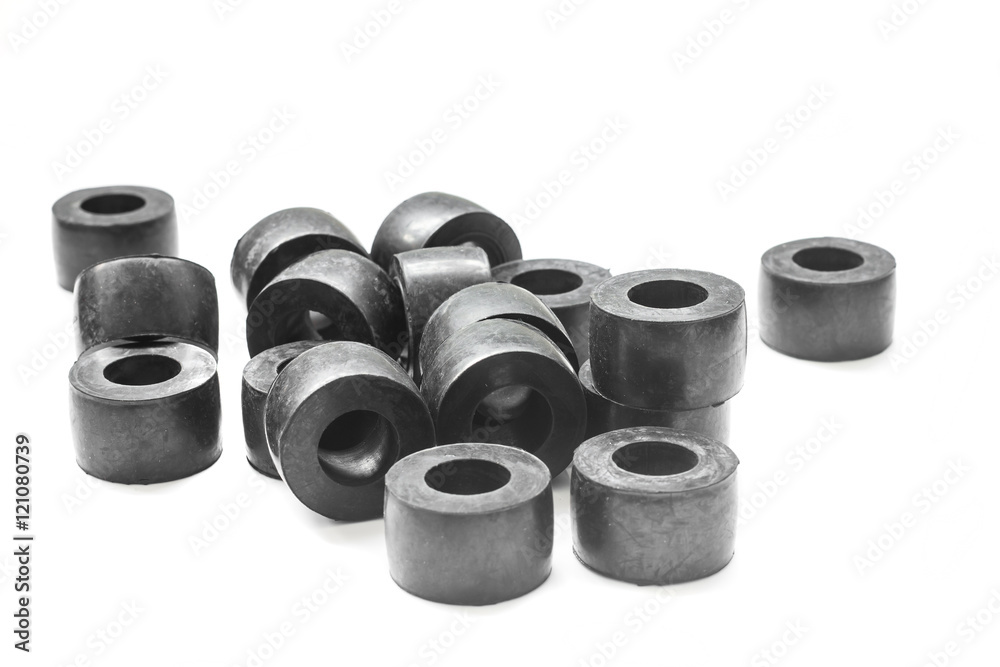 Rubber bush Industrial use. on white background. Rubber bush Industrial use. on white background.