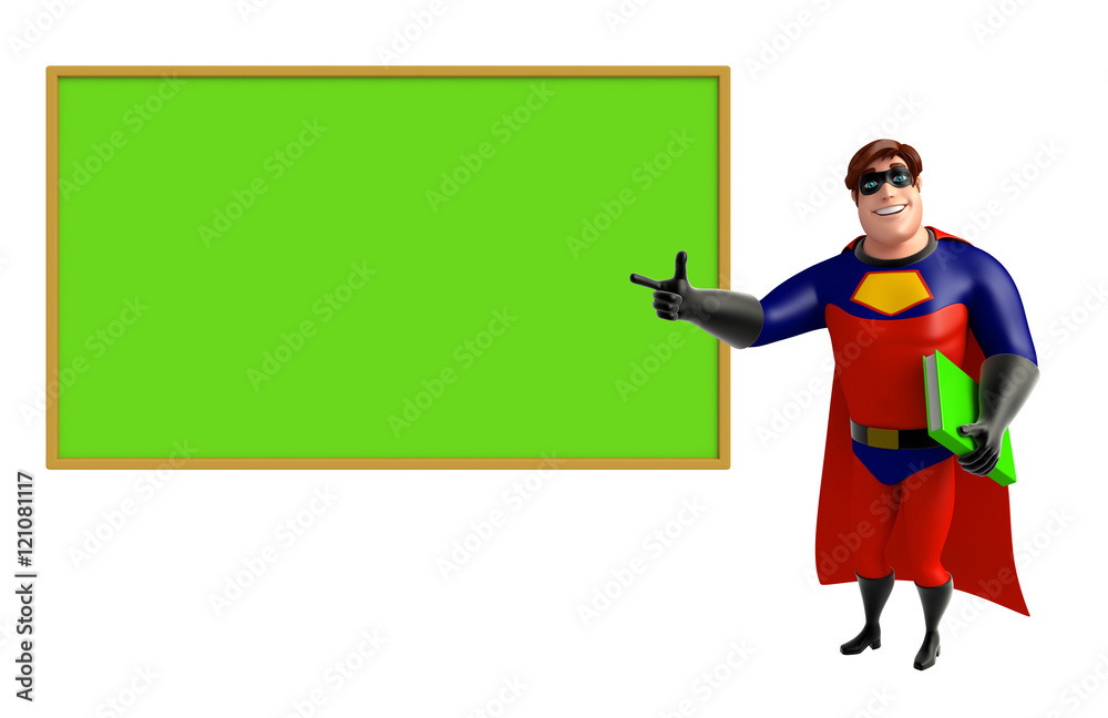 Superhero with Writing board & book Superhero with Writing board & book