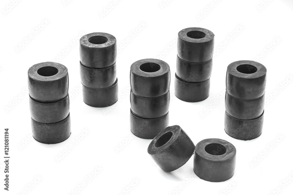 Rubber bush Industrial use. on white background. Rubber bush Industrial use. on white background.
