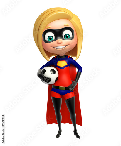 supergirl with Football