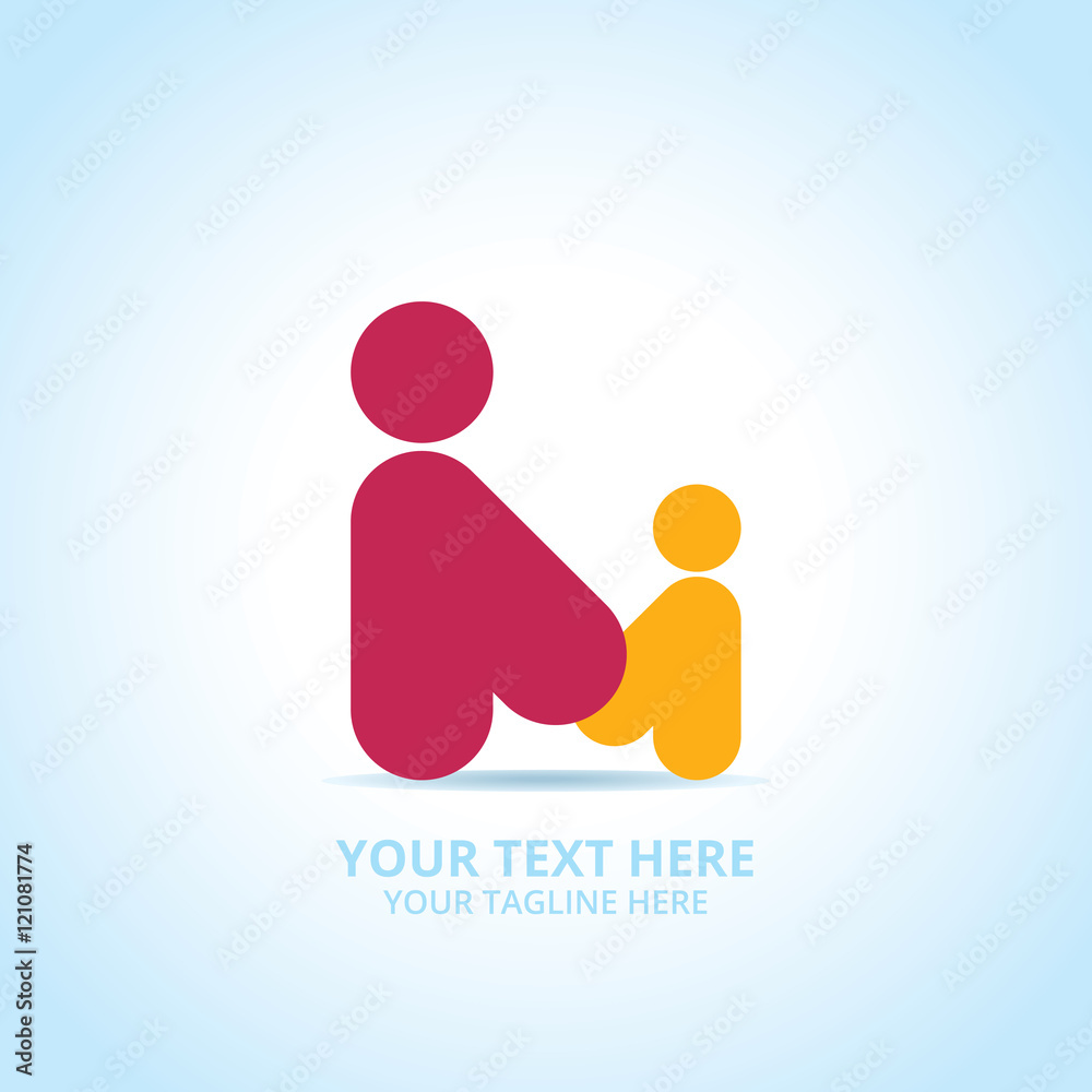 Abstract family logo, design concept, emblem, icon, flat logotype element for template. Abstract family logo, design concept, emblem, icon, flat logotype element for template.