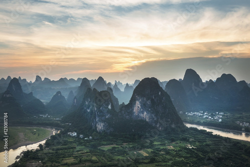 Canvas Print Landscape in yangshuo china