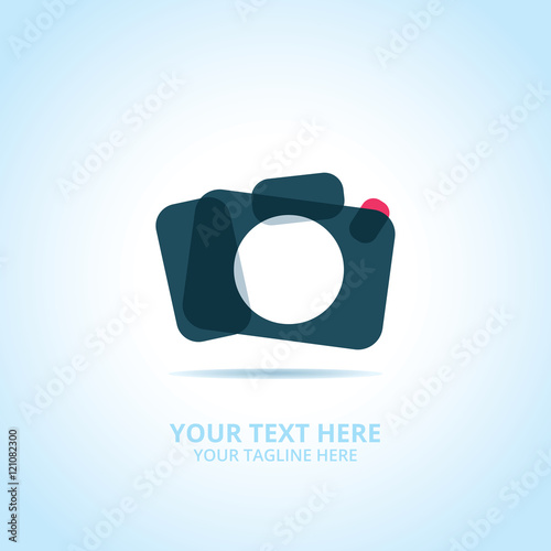 Abstract photography logo, design concept, emblem, icon, flat logotype element for template.