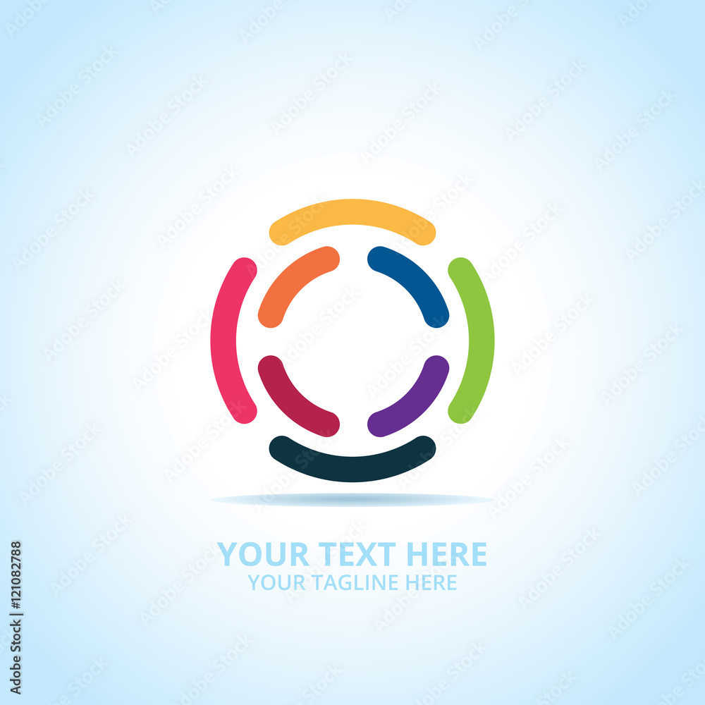 Obraz premium Abstract signal logo, design concept, emblem, icon, flat logotype element for template.