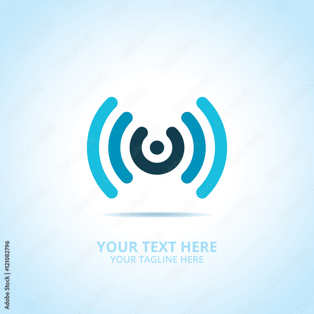 Abstract signal logo, design concept, emblem, icon, flat logotype element for template. Abstract signal logo, design concept, emblem, icon, flat logotype element for template.