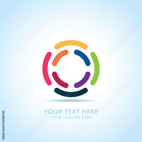 Abstract signal logo, design concept, emblem, icon, flat logotype element for template.