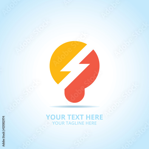 Free Download Abstract power logo, design concept, emblem, icon, flat logotype element for template. - GFXLoad