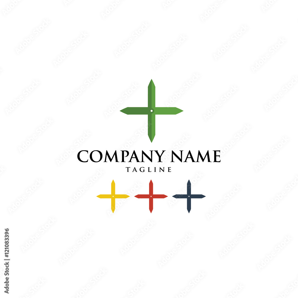 Obraz premium Compass Navigation Icon Logo Vector