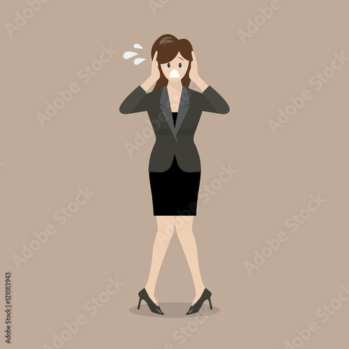 Stressed business woman