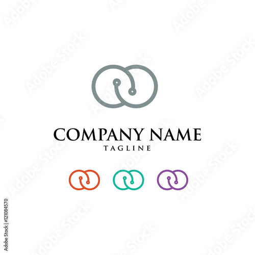 Connection Partnership Corporate Logo Icon Vector