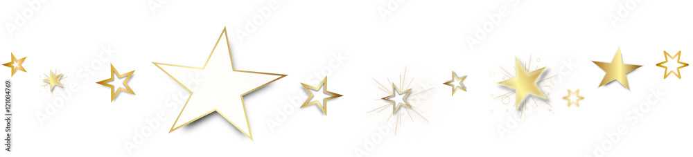 Stern Reihe Band Banner Gold Welle Stern Reihe Band Banner Gold Welle