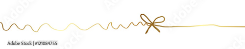 Band Banner Schleife Gold Wellen