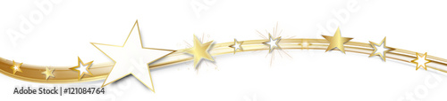 Band Welle Banner Stern Gold