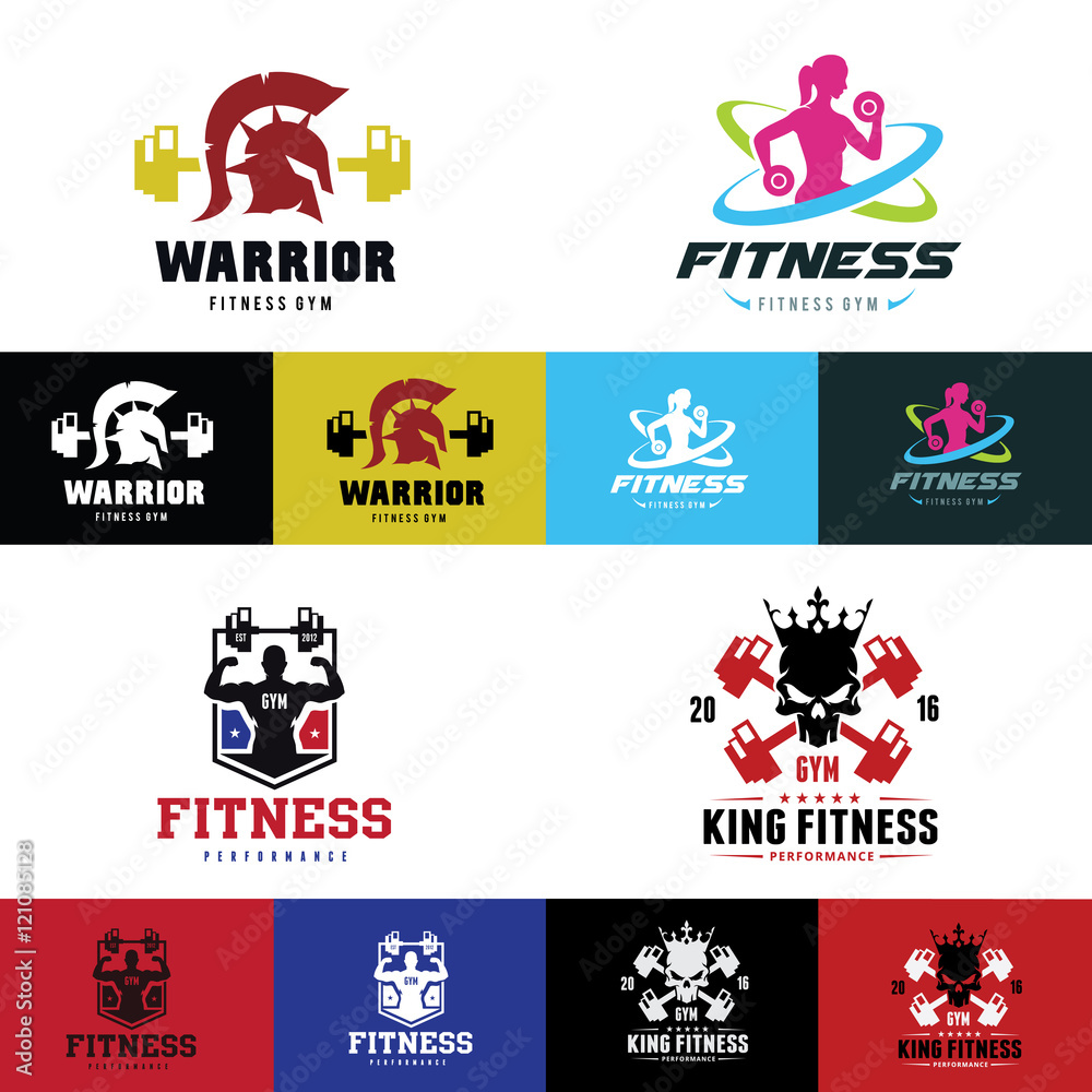 Fitness and GYM logo collection.