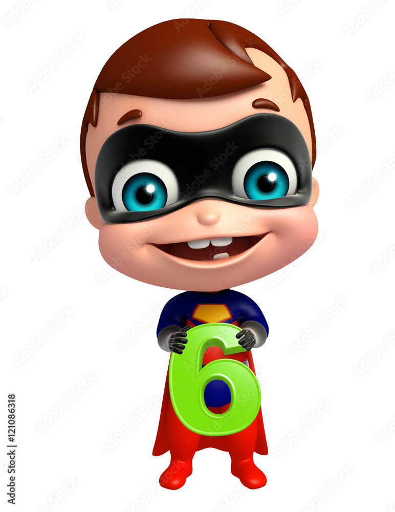 cute superbaby with 6 Digit