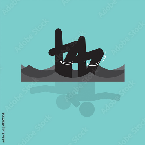Synchronized Swimming Graphic Symbol Vector Illustration