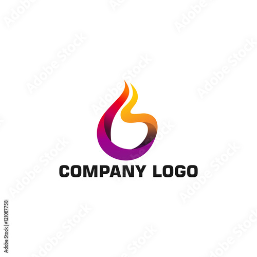 MODERN ABSTRACT COLORFUL FLAME LOGO Vector Image Icon Corporate Company  © SetsuStudios