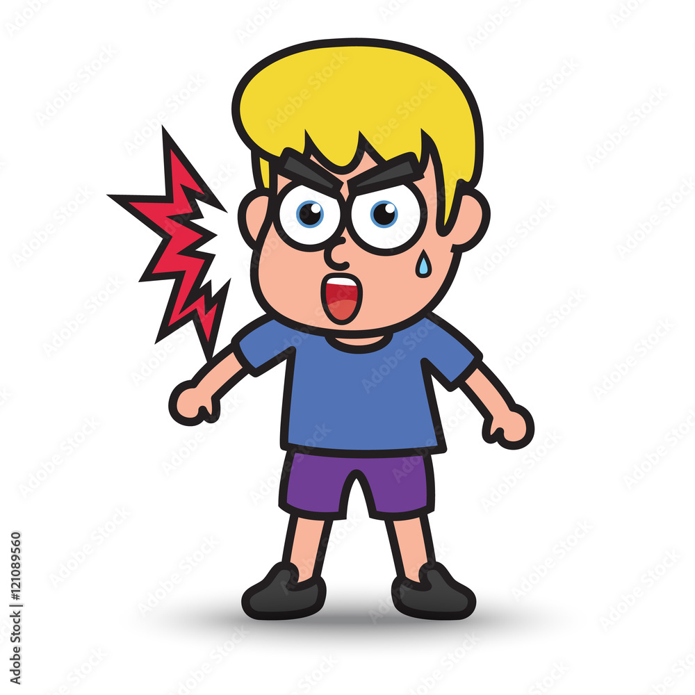 Scared Cartoon Boy Vector & Photo (Free Trial)