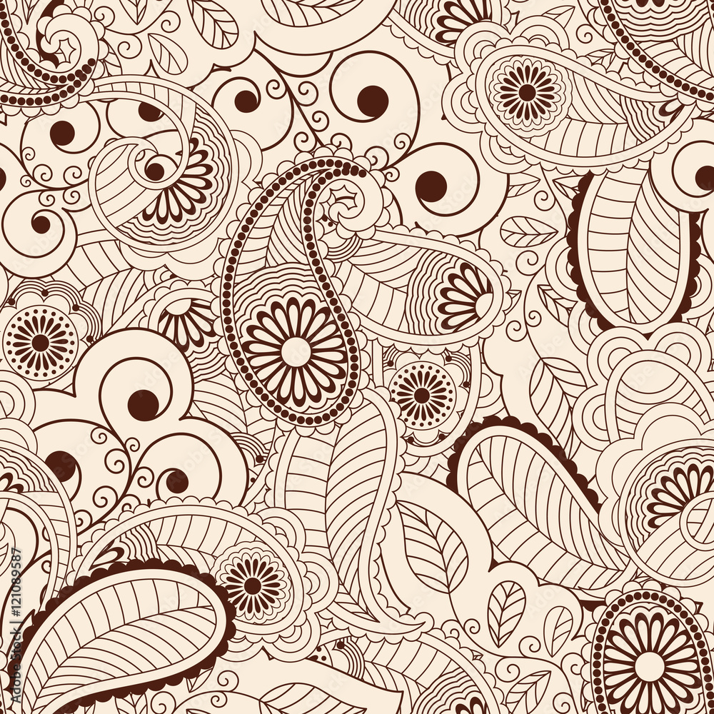Fototapeta premium Summer seamless background with flowers
