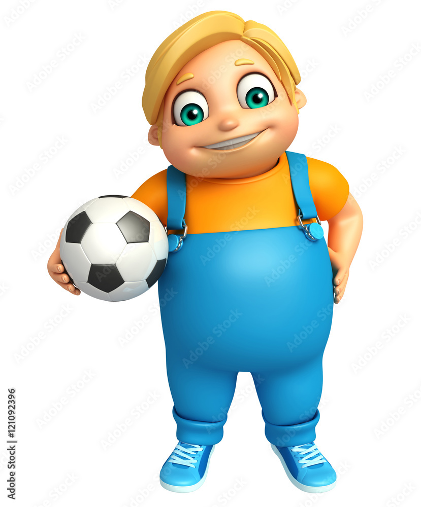 kid boy with  Football
