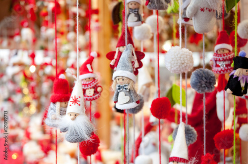 Christmas handmade decorations at christmas market at Innsbruck