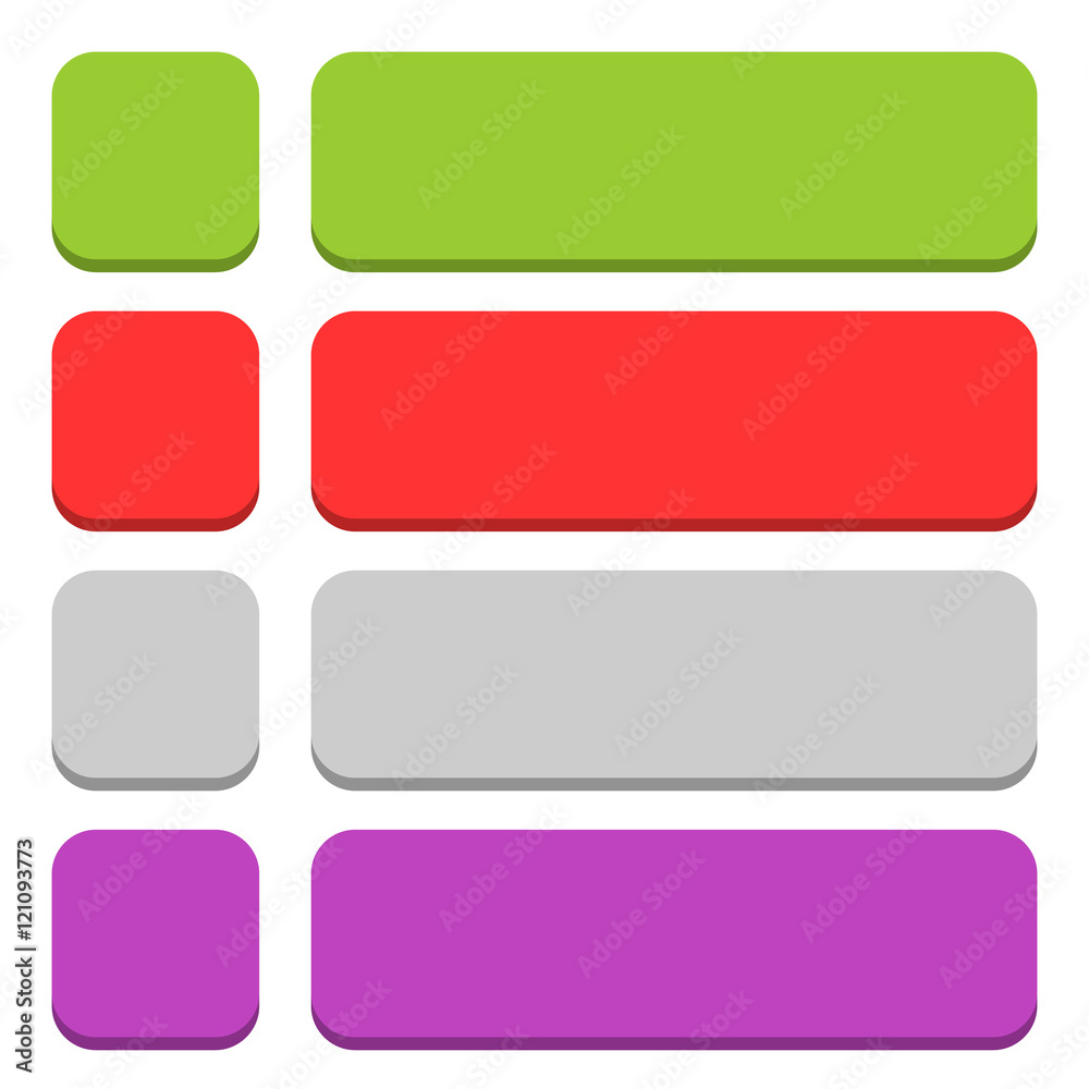 Flat blank icon empty internet color button Flat blank icon empty internet color button