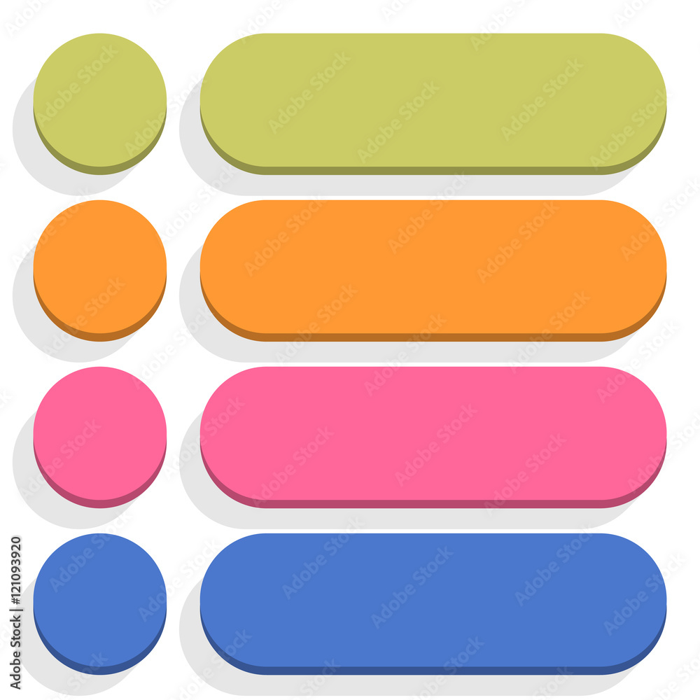 Flat blank icon empty internet color button Flat blank icon empty internet color button