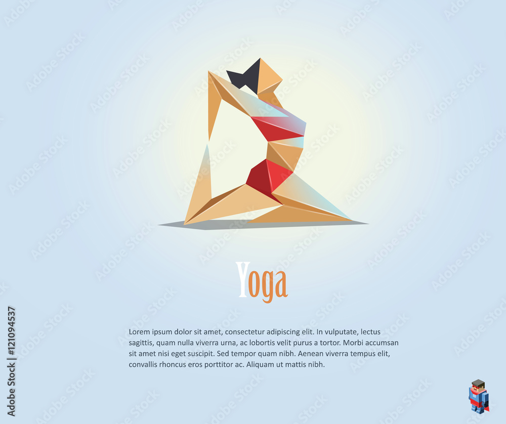 Vector illustration of woman in the yoga pose, fitness icon Vector illustration of woman in the yoga pose, fitness icon