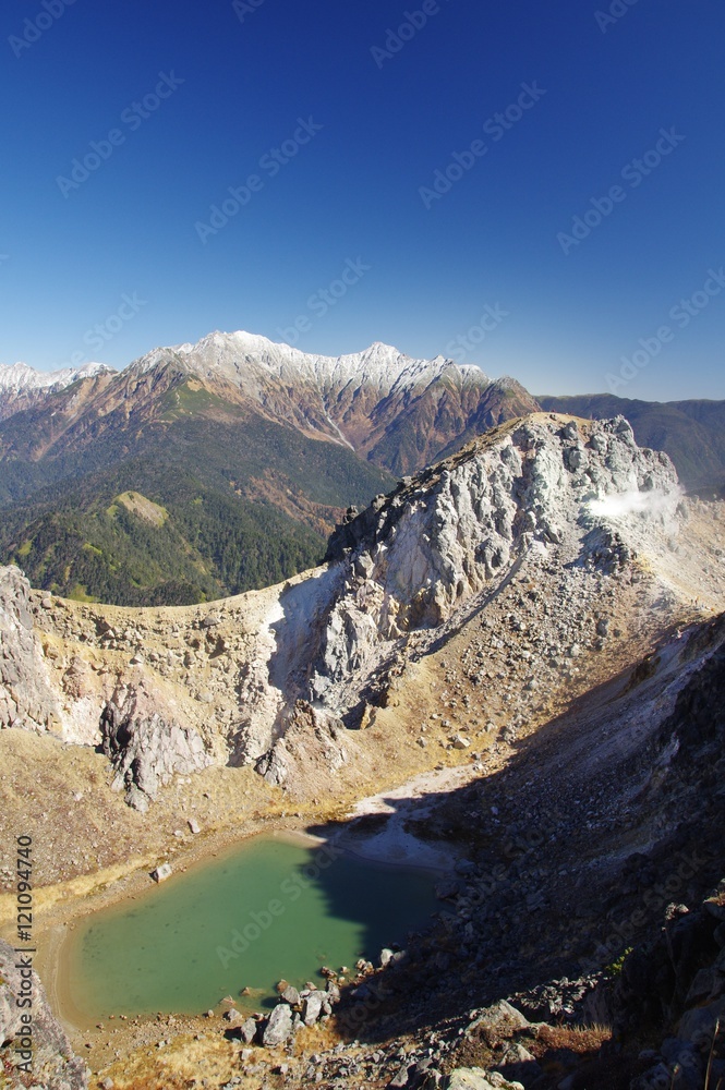 Obraz premium 御嶽山（開田高原で撮影）
