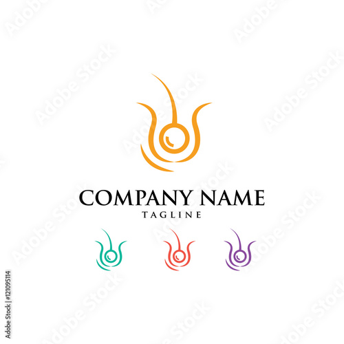 Hair Care Hair Loss Treatment Logo Icon Vector