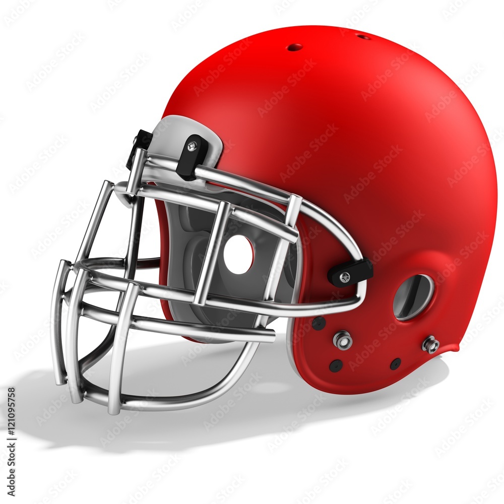 Fototapeta premium 3d Red American football helmet