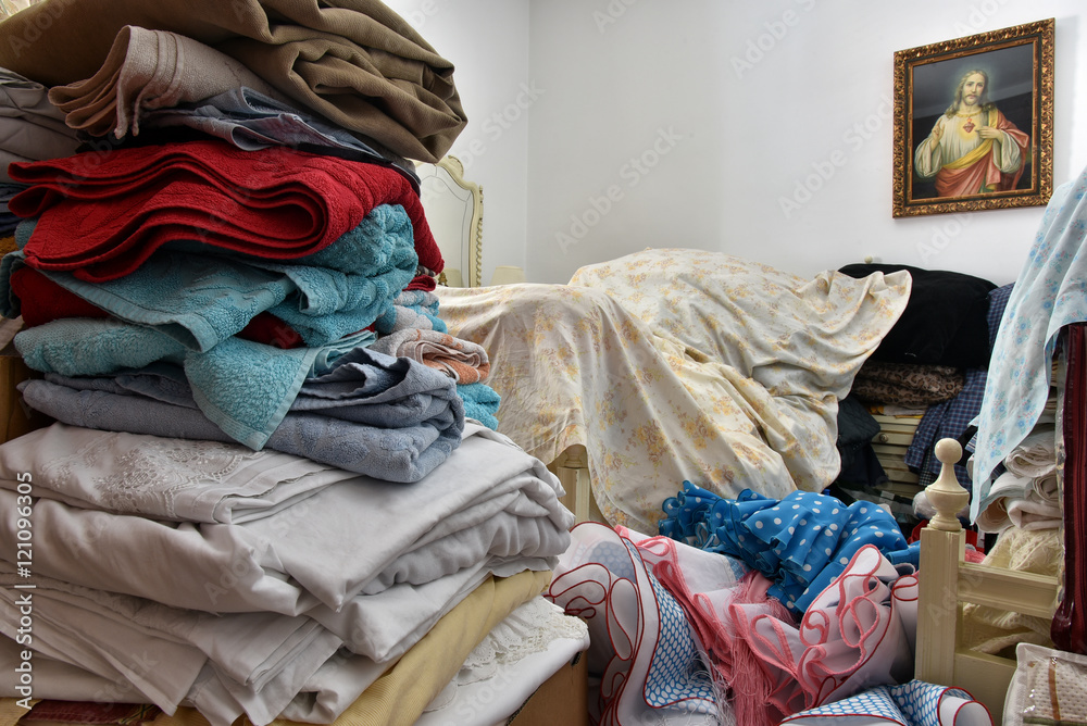 Chaotic room in the process of moving Chaotic room in the process of moving