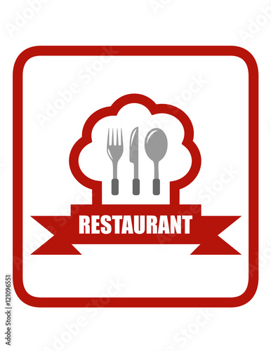 red restaurant icon