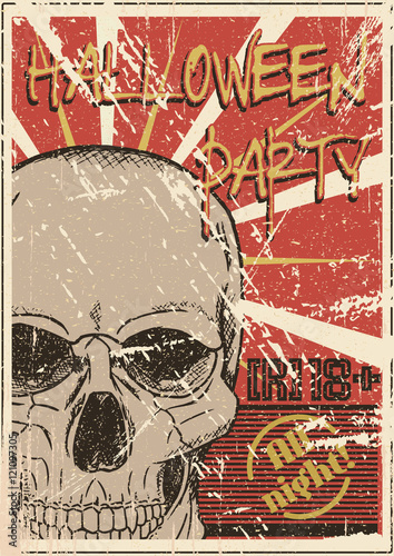 Halloween Party grunge poster