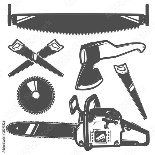 Set of woodman for t shirt and tattoo lumberjack vinage style,emblems and logo.
