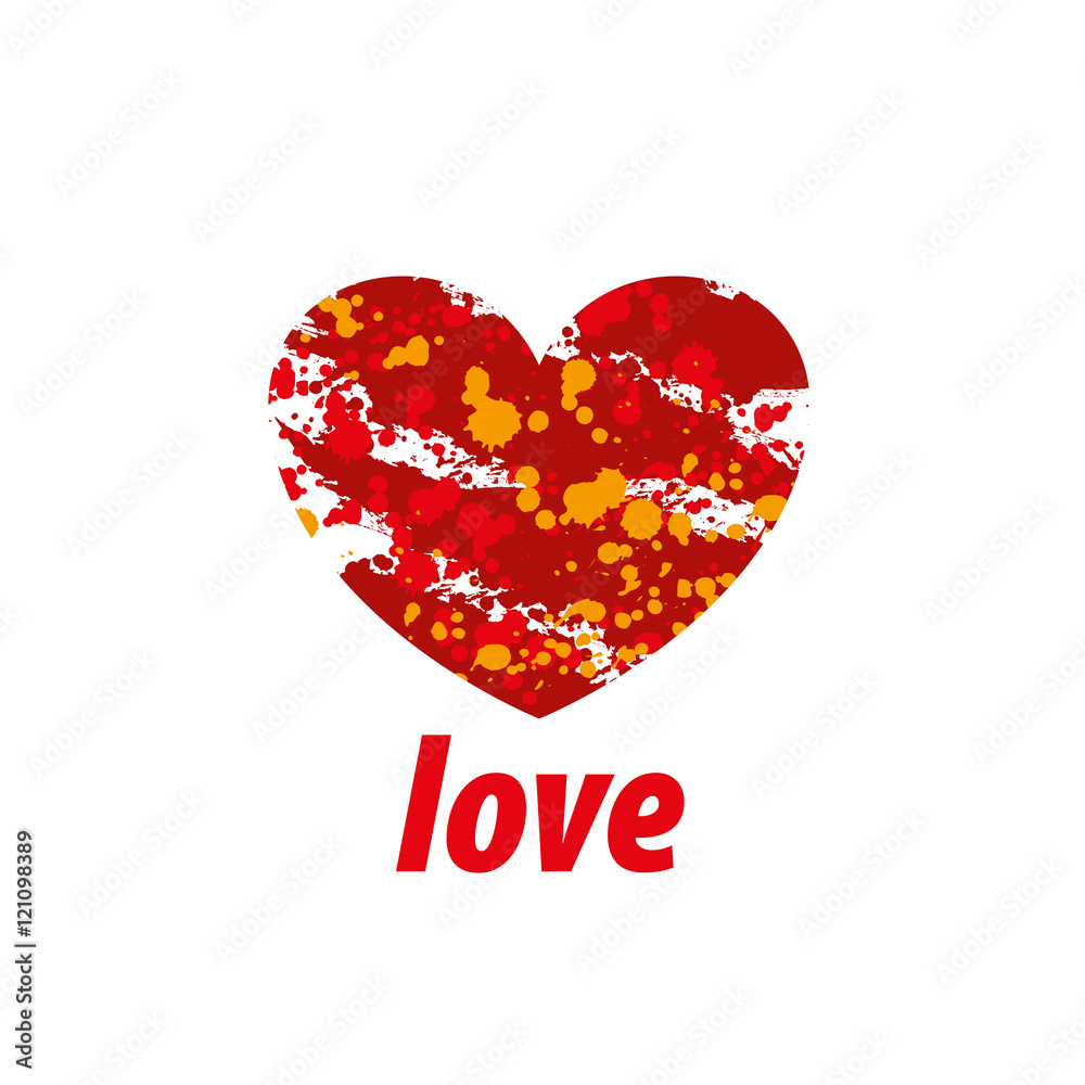 logo heart splash
