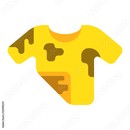 Dirty shirt vector illustration.