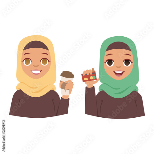 Arabic woman vector