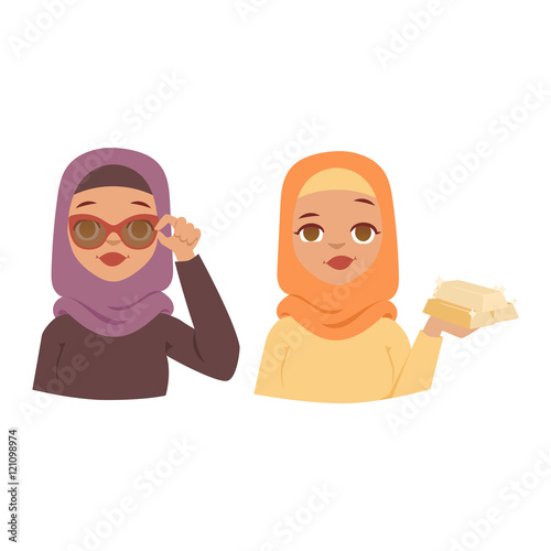 Arabic woman vector