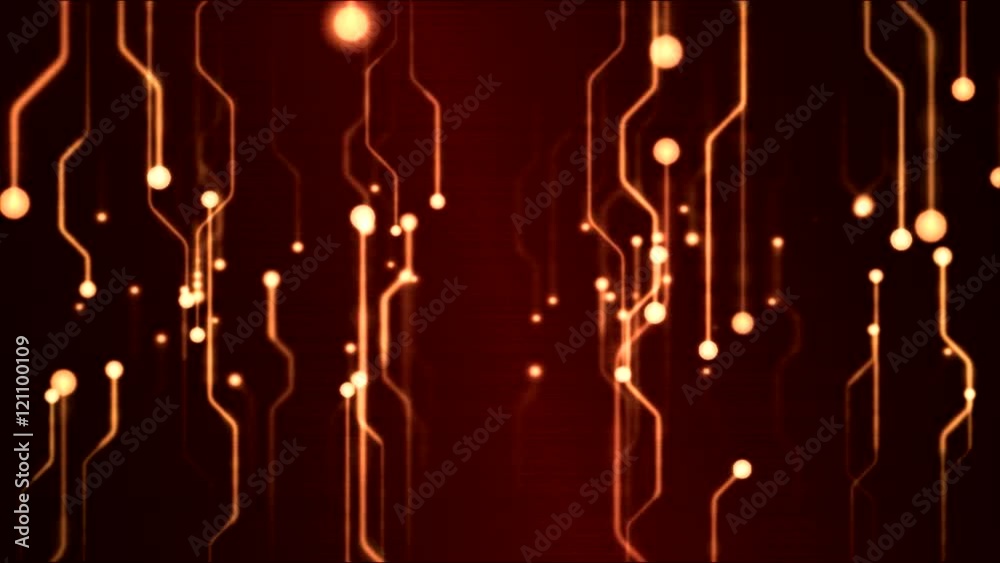Abstract Technology Circuit Background Animation - Loop Red Abstract Technology Circuit Background Animation - Loop Red