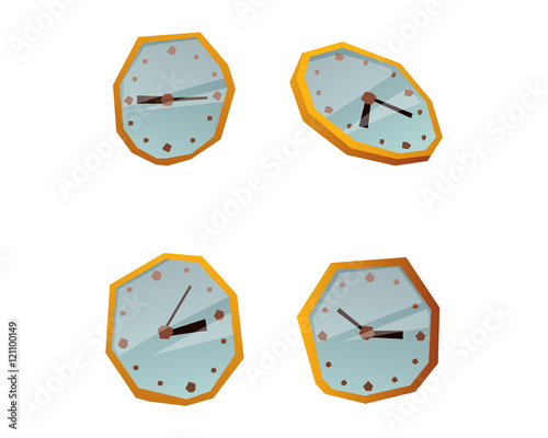 Clock face watch vector illustration