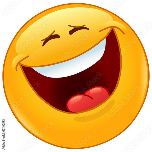 Laughing out loud with closed eyes emoticon