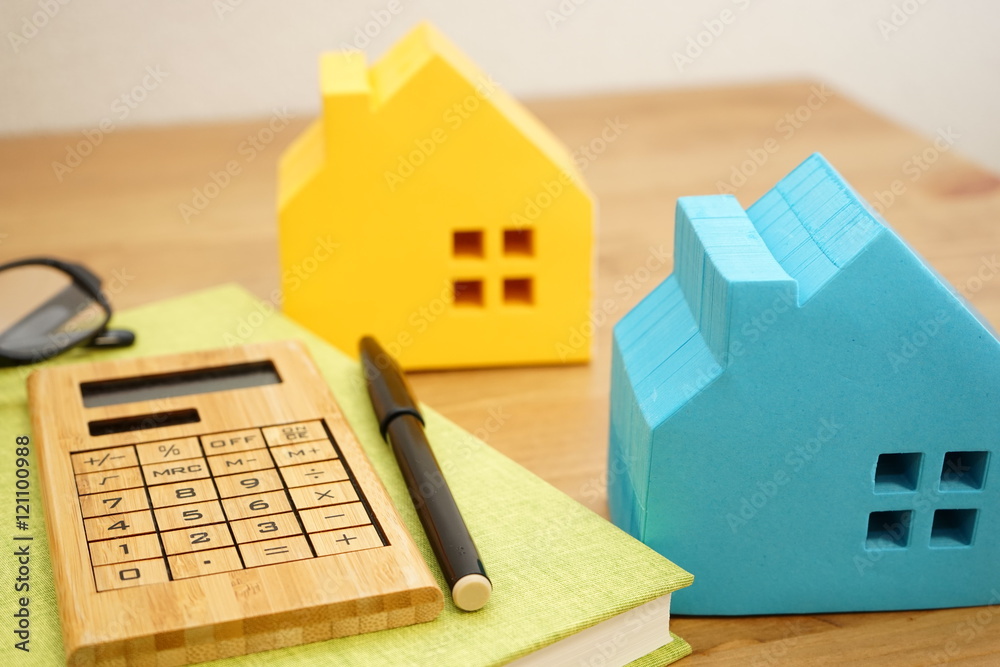 Concept image of buying home, investment and real estate business Concept image of buying home, investment and real estate business