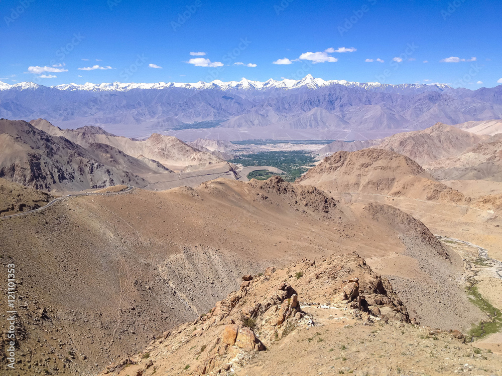 Khardungla Pass. The highest road in the World. Leh, Ladakh, Ind Khardungla Pass. The highest road in the World. Leh, Ladakh, Ind