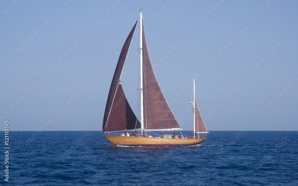 Sailboat in old style
