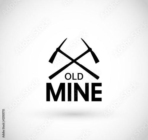 Old mine sign vector
