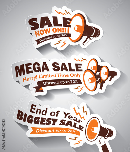 Set of sale design elements