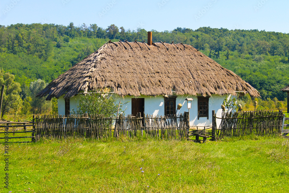 Old traditional ukrainian rural house